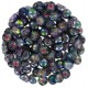 Czech 2-hole Cabochon beads 6mm Crystal Magic Blue